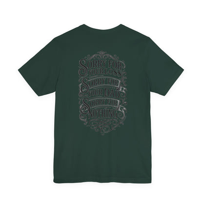 Dead Dads Club Sorry Graphic Tee, Unisex Short Sleeve T-Shirt, Halloween Shirt, Edgy Casual Wear, Alternative Fashion, Fun Gift Idea