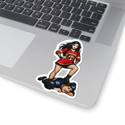 Panthers Girls Bold Kiss-Cut Stickers for Sports Fans, Laptop Decals, Cool Gifts, Team Spirit Decor, Unique Art Stickers