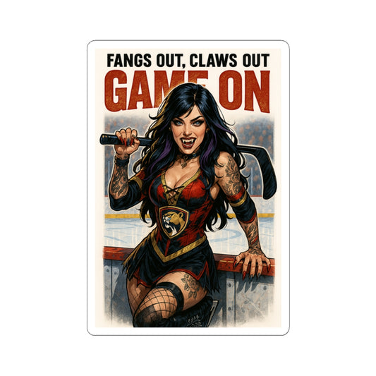 Game On Kiss-Cut Sticker - Edgy Sports Decor for Hockey Fans, Car Stickers, Laptop Decals, Gift for Friends, Cool Wall Art