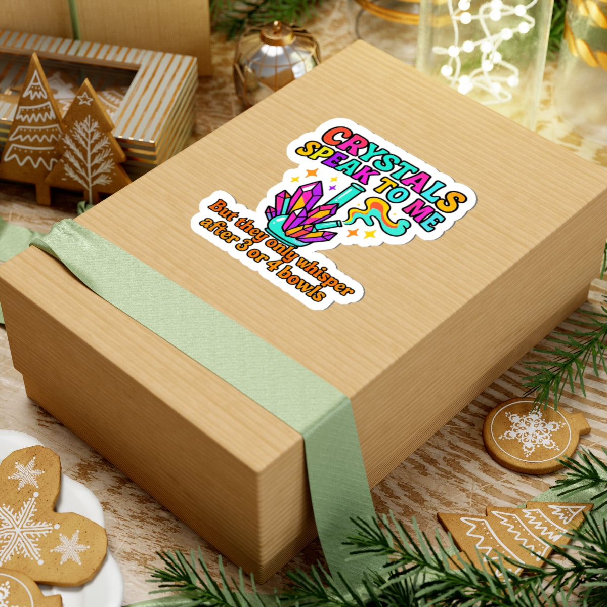 Colorful Crystal-Themed Kiss-Cut Stickers | Perfect for Gift Giving, Journals, Laptops, Water Bottles, Celebrations