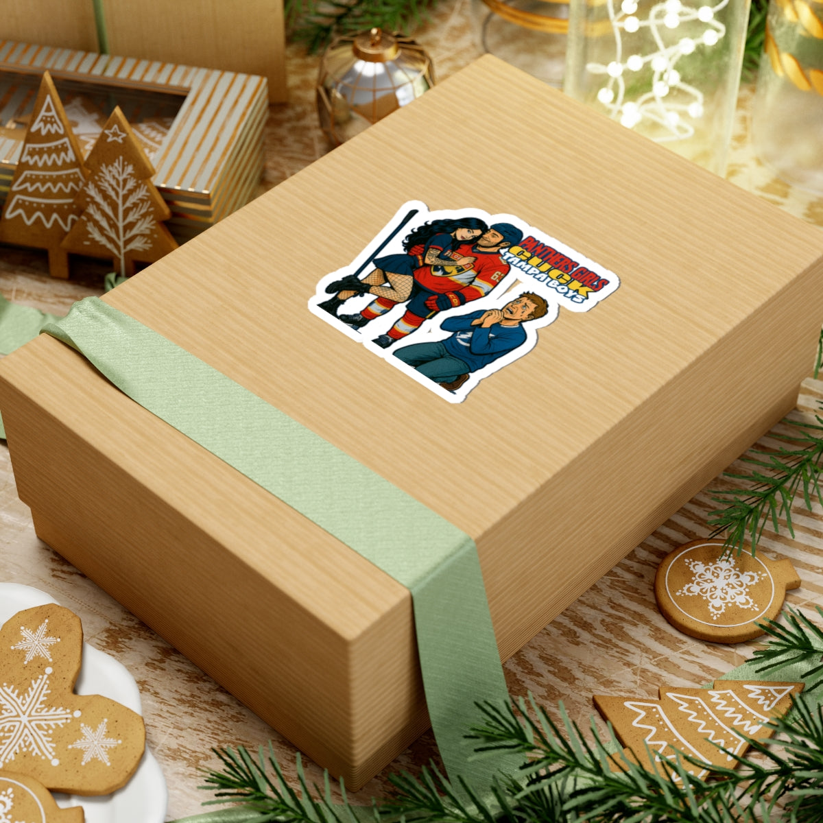 Hockey Fan Kiss-Cut Stickers, Sports Decor, Team Spirit, Gift for Fans, Fun Illustrations, Laptop Decals, Party Favors