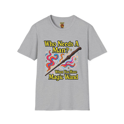Whimsical Magic Wand T-Shirt, Fun Gift for Wizards, Unisex Shirt, Unique Statement Tee, Perfect for Halloween, Birthday, or Everyday Wear