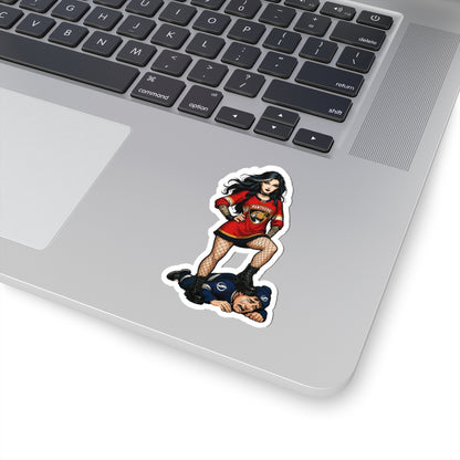 Panthers Girls Bold Kiss-Cut Stickers for Sports Fans, Laptop Decals, Cool Gifts, Team Spirit Decor, Unique Art Stickers