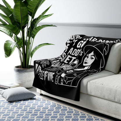 BPD Awareness Sherpa Fleece Blanket, Cozy Gift for Mental Health Advocates, Warm Throw for Self-Care, Gothic Blanket, Unique Home Decor