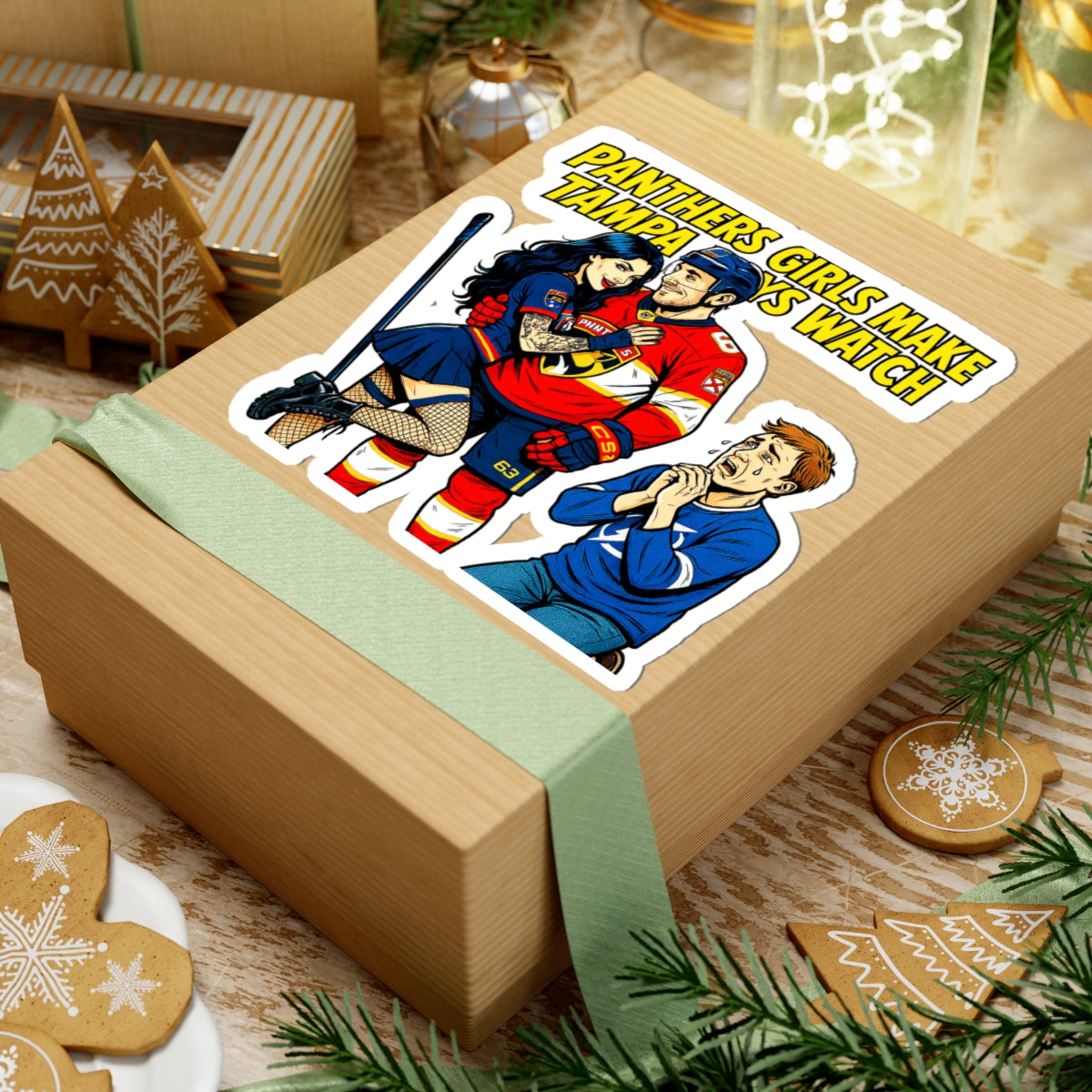 Fun Hockey Kiss-Cut Stickers, Sport Fan Gifts, Laptop Decals, Unique Car Stickers, Cool Home Decor