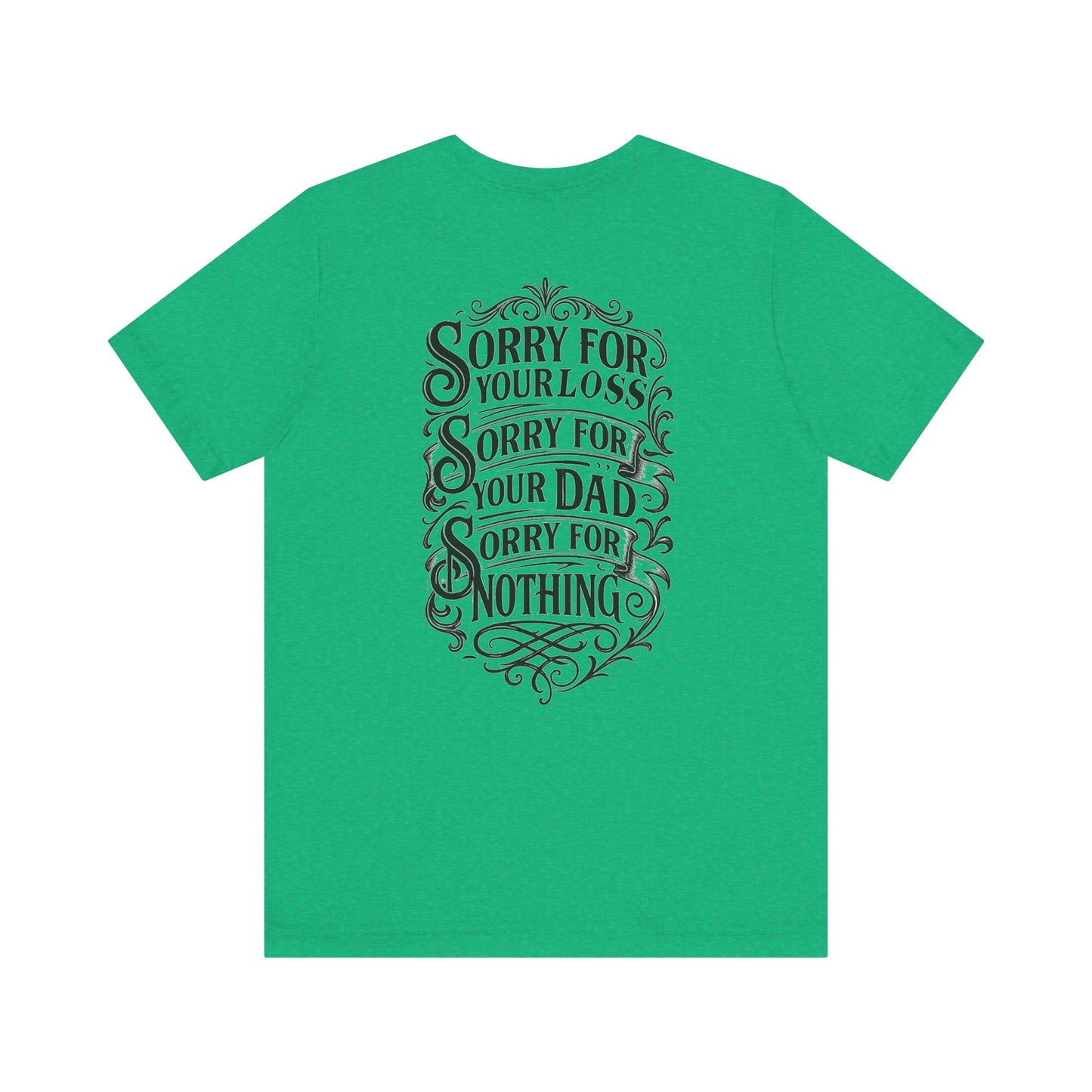 Dead Dads Club Sorry Graphic Tee, Unisex Short Sleeve T-Shirt, Halloween Shirt, Edgy Casual Wear, Alternative Fashion, Fun Gift Idea