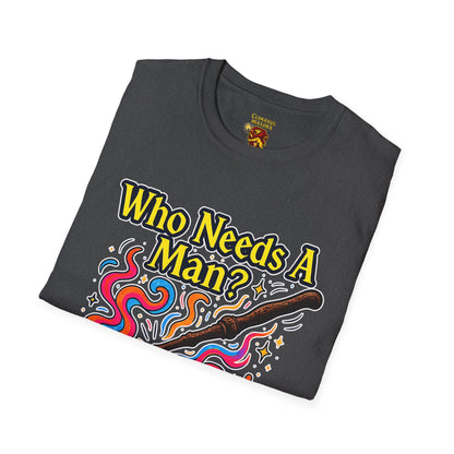 Whimsical Magic Wand T-Shirt, Fun Gift for Wizards, Unisex Shirt, Unique Statement Tee, Perfect for Halloween, Birthday, or Everyday Wear