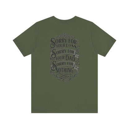 Dead Dads Club Sorry Graphic Tee, Unisex Short Sleeve T-Shirt, Halloween Shirt, Edgy Casual Wear, Alternative Fashion, Fun Gift Idea
