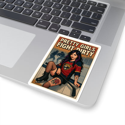Bold Hockey Stickers, Empowering Feminine Stickers, Sports Enthusiast Decals, Unique Decor for Home, Laptop, and Water Bottles