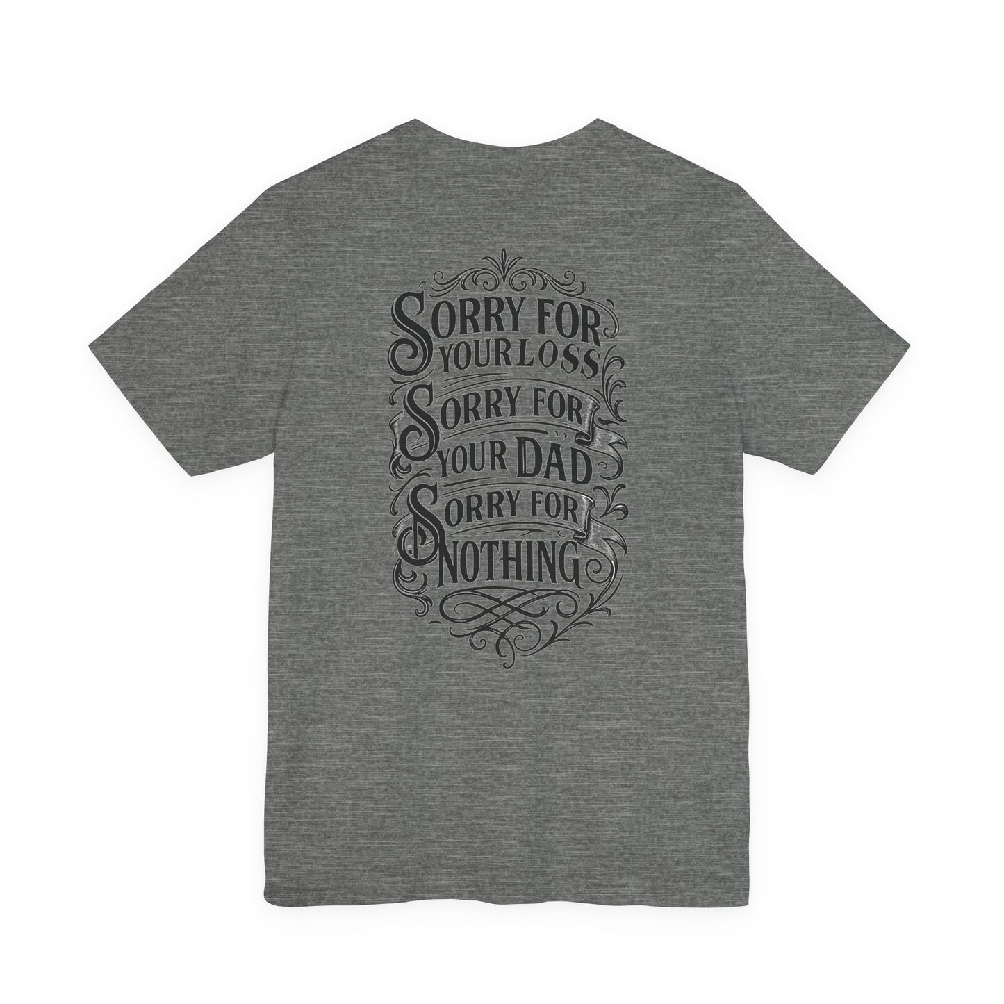Dead Dads Club Sorry Graphic Tee, Unisex Short Sleeve T-Shirt, Halloween Shirt, Edgy Casual Wear, Alternative Fashion, Fun Gift Idea