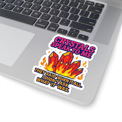 Crystal Empowerment Kiss-Cut Stickers, Witchy Decor, Laptop Stickers, Gift for Spirituals, Energetic Aesthetic