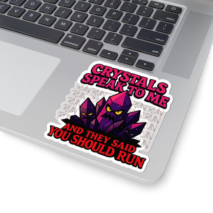 Crystal-Themed Kiss-Cut Stickers, Fun Stickers, Vinyl Decals, Witchy Accessories, Crystals Gifts, Laptop Decor