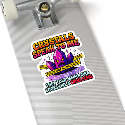 Kiss-Cut Stickers - Fun & Quirky Crystal Design, Laptop Decals, Gift for Crystal Lovers, Unique Wall Art, Bumper Stickers