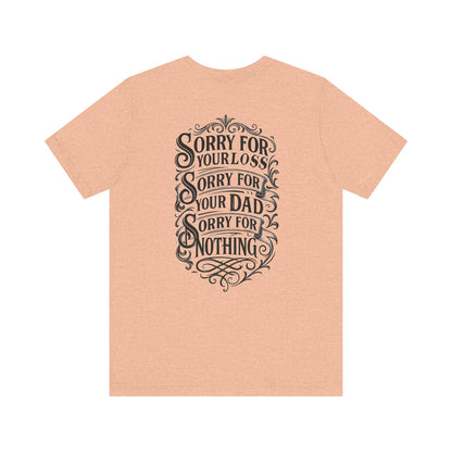 Dead Dads Club Sorry Graphic Tee, Unisex Short Sleeve T-Shirt, Halloween Shirt, Edgy Casual Wear, Alternative Fashion, Fun Gift Idea