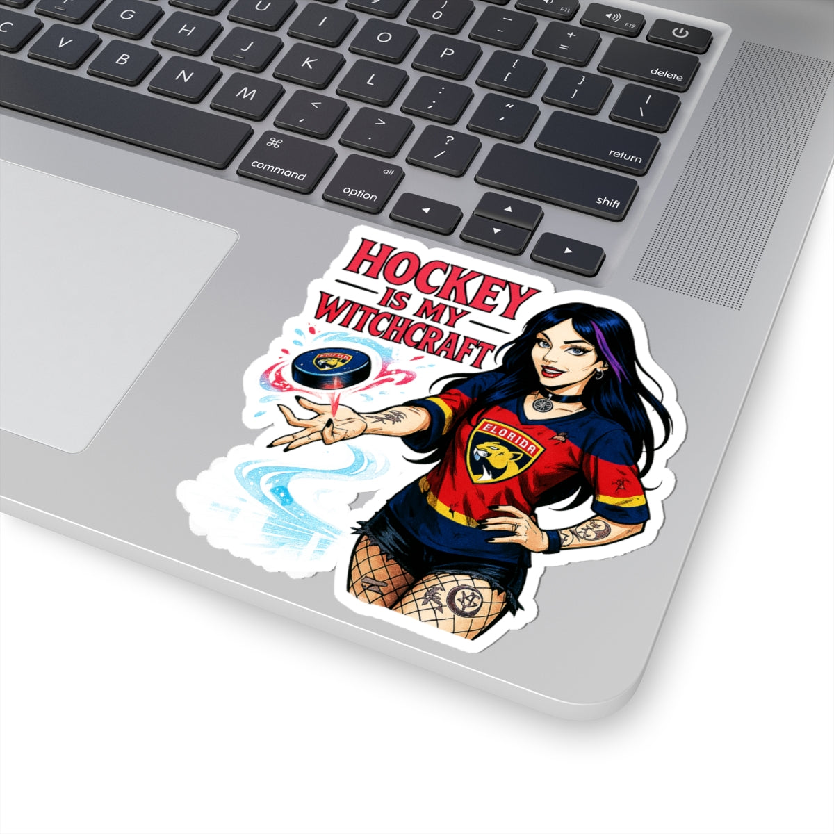 Witchcraft Hockey Stickers, Fun Decals, Sports Fan Gifts, Laptop Decor, Halloween Accessories