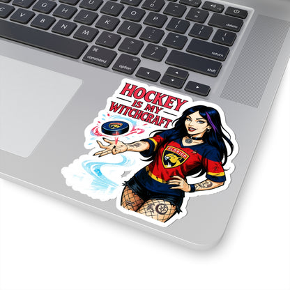 Witchcraft Hockey Stickers, Fun Decals, Sports Fan Gifts, Laptop Decor, Halloween Accessories