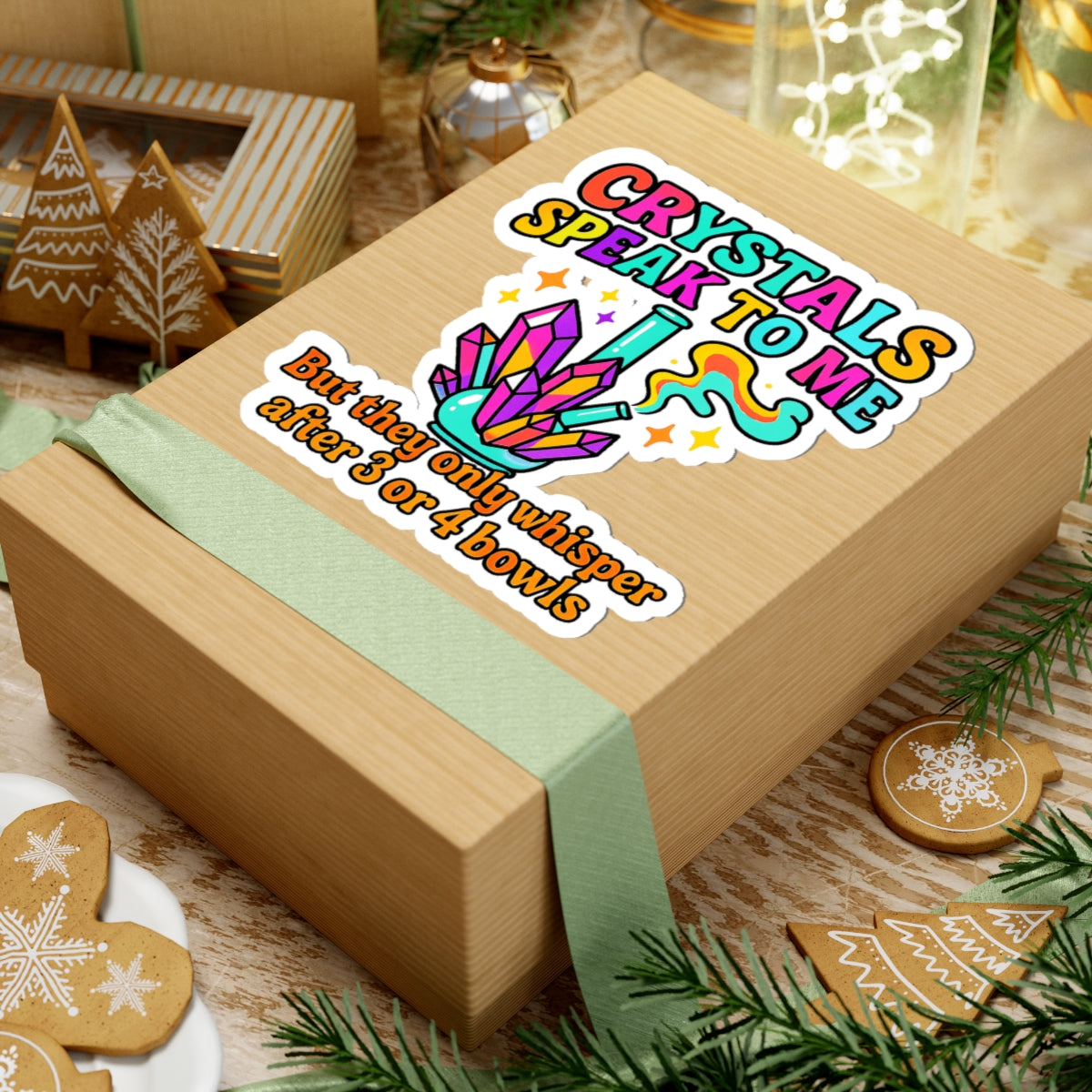 Colorful Crystal-Themed Kiss-Cut Stickers | Perfect for Gift Giving, Journals, Laptops, Water Bottles, Celebrations
