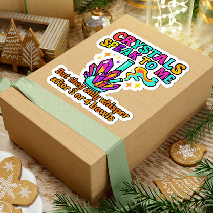 Colorful Crystal-Themed Kiss-Cut Stickers | Perfect for Gift Giving, Journals, Laptops, Water Bottles, Celebrations