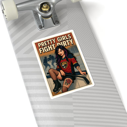 Bold Hockey Stickers, Empowering Feminine Stickers, Sports Enthusiast Decals, Unique Decor for Home, Laptop, and Water Bottles