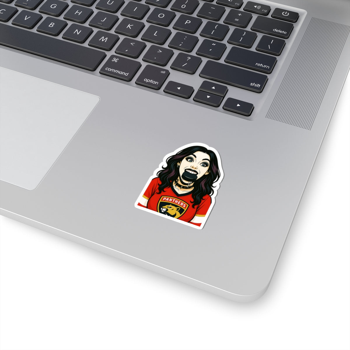 Bold Hockey Fan Kiss-Cut Stickers | Premium Laptop Decals, Sports Team Stickers, Goth Aesthetic Art, Gift for Fans, Collectibles
