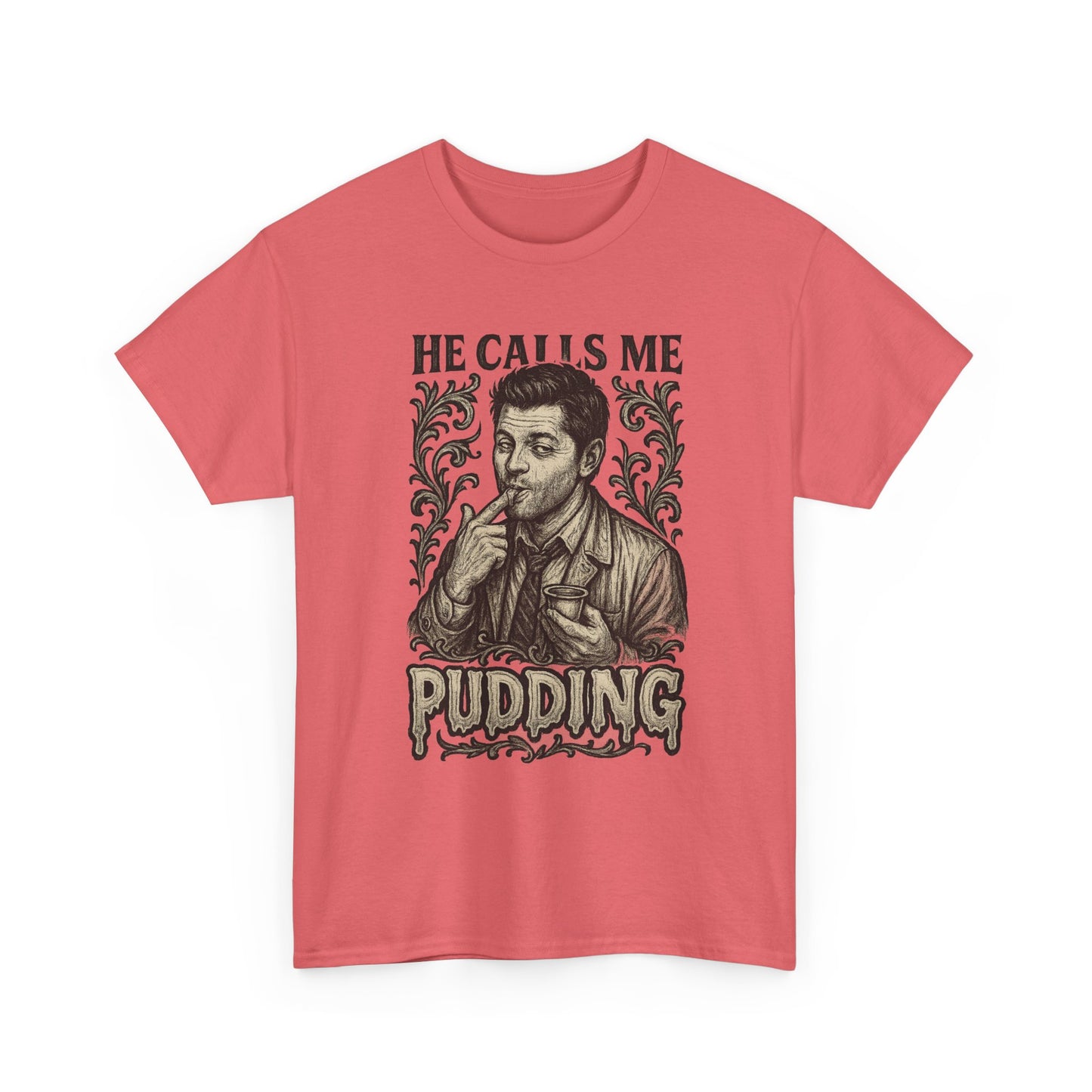 He Calls Me Pudding Couples Shirt Unisex Heavy Cotton Tee | Humor Shirt, Gift for Friends, Funny Quote Tee, Casual Wear, Unique Graphic Tee