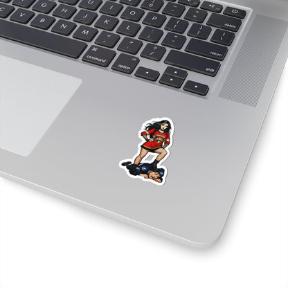 Panthers Girls Bold Kiss-Cut Stickers for Sports Fans, Laptop Decals, Cool Gifts, Team Spirit Decor, Unique Art Stickers