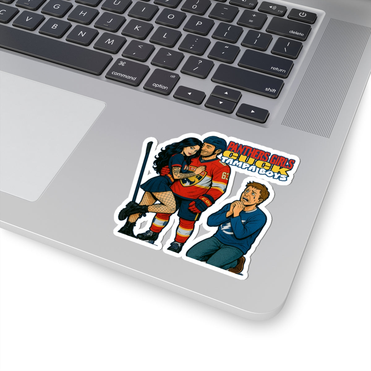 Hockey Fan Kiss-Cut Stickers, Sports Decor, Team Spirit, Gift for Fans, Fun Illustrations, Laptop Decals, Party Favors