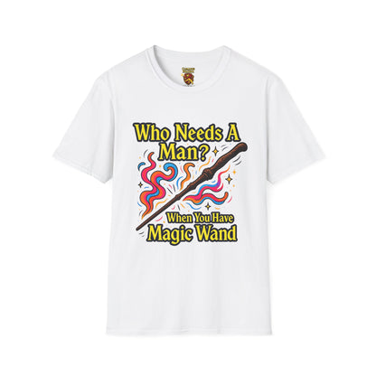 Whimsical Magic Wand T-Shirt, Fun Gift for Wizards, Unisex Shirt, Unique Statement Tee, Perfect for Halloween, Birthday, or Everyday Wear