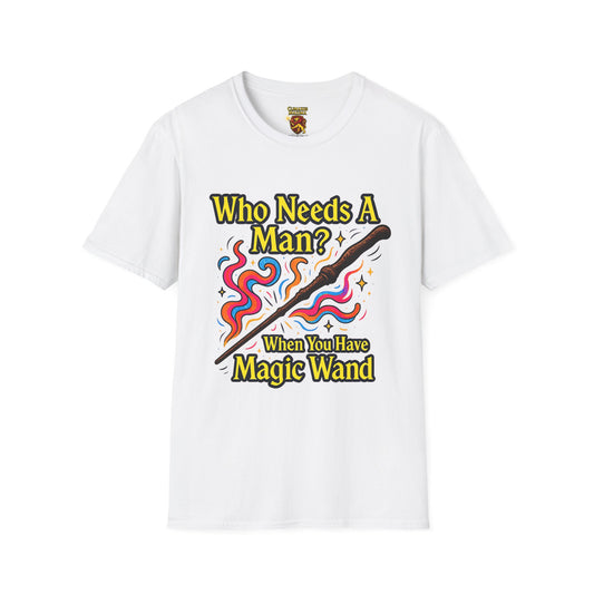 Whimsical Magic Wand T-Shirt, Fun Gift for Wizards, Unisex Shirt, Unique Statement Tee, Perfect for Halloween, Birthday, or Everyday Wear