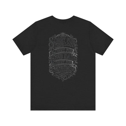 Dead Dads Club Sorry Graphic Tee, Unisex Short Sleeve T-Shirt, Halloween Shirt, Edgy Casual Wear, Alternative Fashion, Fun Gift Idea