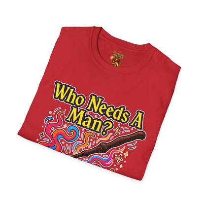 Whimsical Magic Wand T-Shirt, Fun Gift for Wizards, Unisex Shirt, Unique Statement Tee, Perfect for Halloween, Birthday, or Everyday Wear