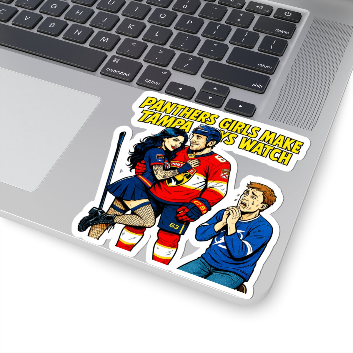 Fun Hockey Kiss-Cut Stickers, Sport Fan Gifts, Laptop Decals, Unique Car Stickers, Cool Home Decor