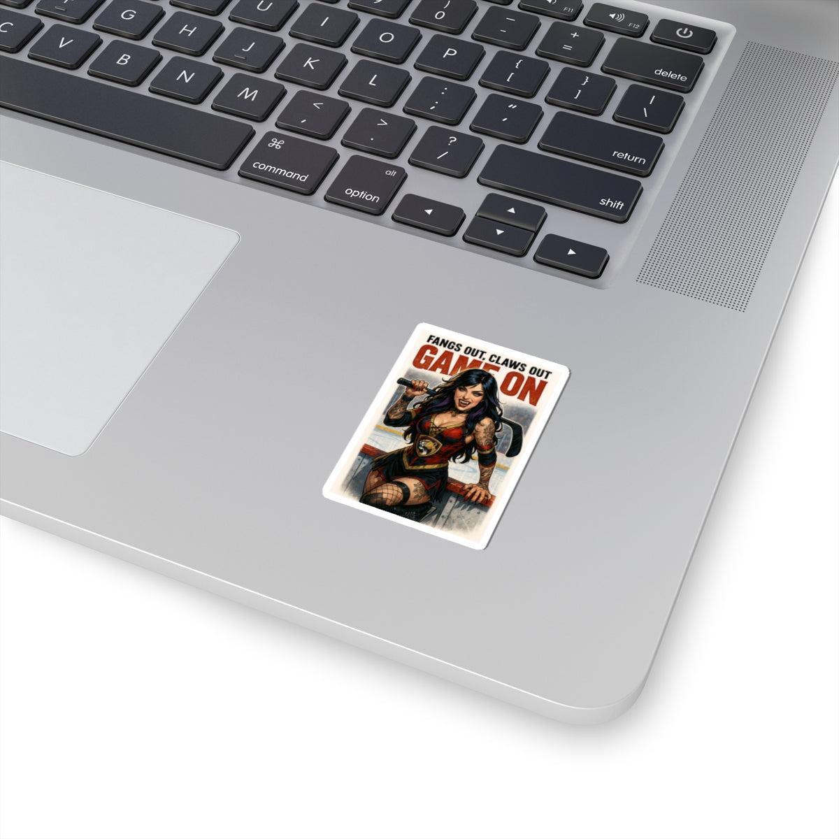 Game On Kiss-Cut Sticker - Edgy Sports Decor for Hockey Fans, Car Stickers, Laptop Decals, Gift for Friends, Cool Wall Art