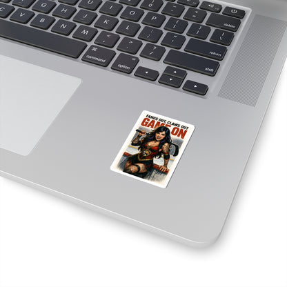 Game On Kiss-Cut Sticker - Edgy Sports Decor for Hockey Fans, Car Stickers, Laptop Decals, Gift for Friends, Cool Wall Art