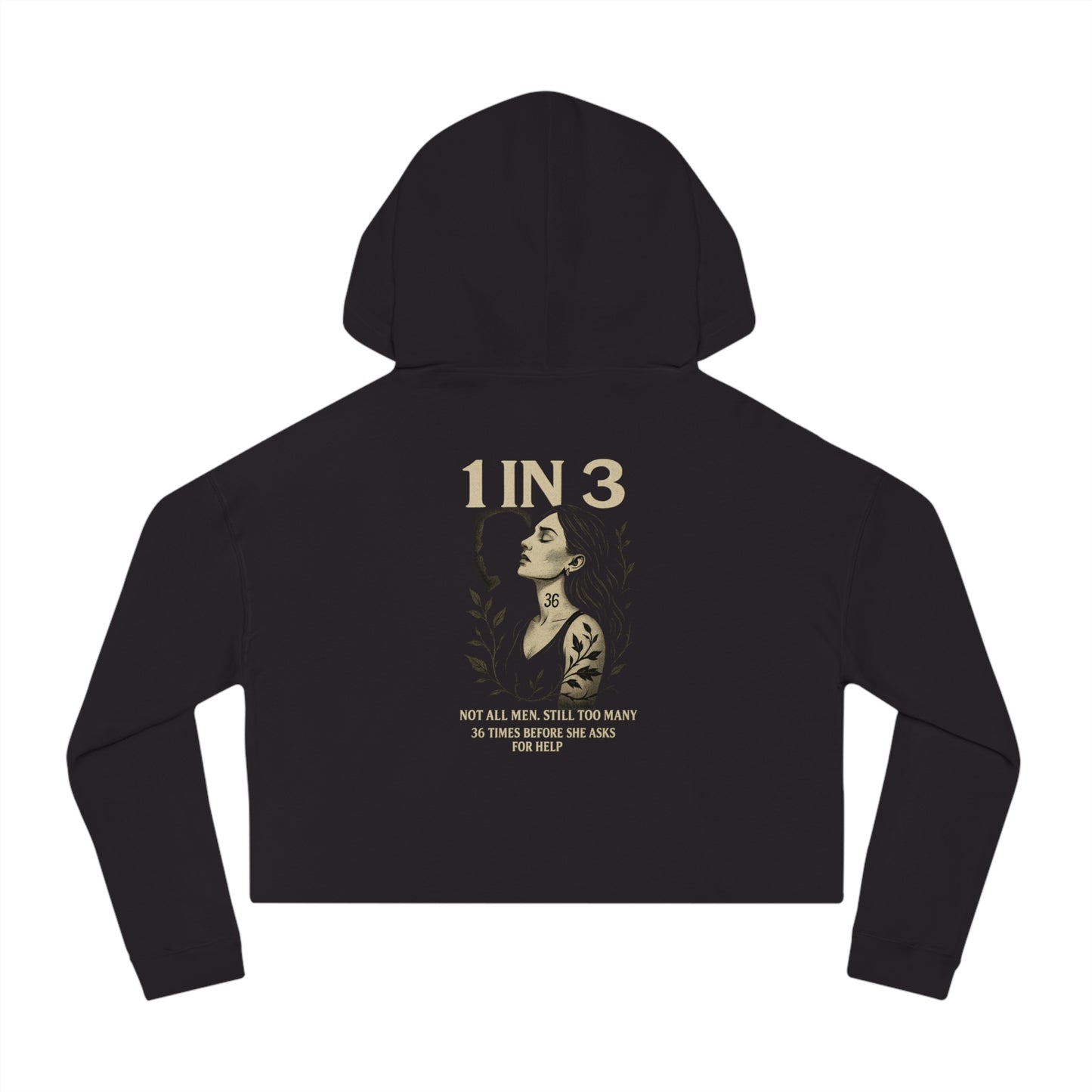 SURVIVOR Empowering Women's Cropped Hoodie - Feminist Statement Sweatshirt, Casual Style, Gift for Activists, Layering Piece, Awareness Apparel