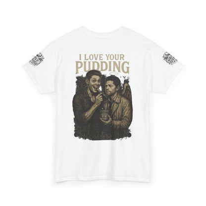 Supernatural Dean and Castiel Pudding Shirt, Gift for Friends, Casual Wear, Everyday Comfort, Classic Style