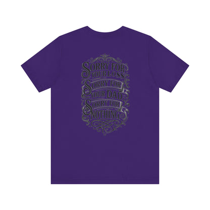 Dead Dads Club Sorry Graphic Tee, Unisex Short Sleeve T-Shirt, Halloween Shirt, Edgy Casual Wear, Alternative Fashion, Fun Gift Idea