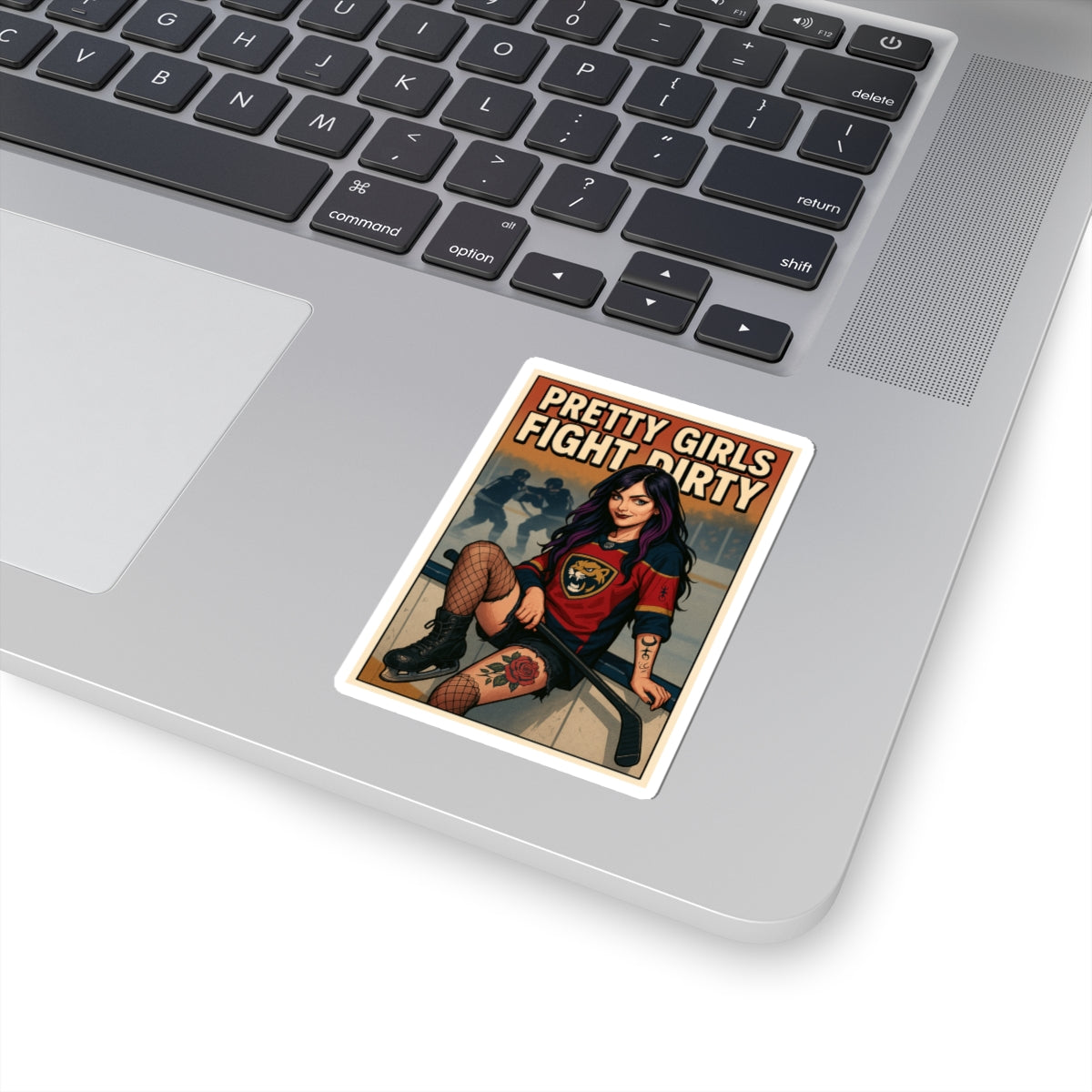 Bold Hockey Stickers, Empowering Feminine Stickers, Sports Enthusiast Decals, Unique Decor for Home, Laptop, and Water Bottles