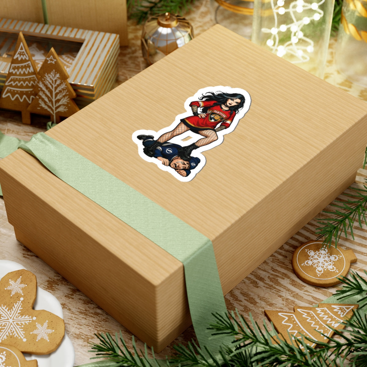 Panthers Girls Bold Kiss-Cut Stickers for Sports Fans, Laptop Decals, Cool Gifts, Team Spirit Decor, Unique Art Stickers