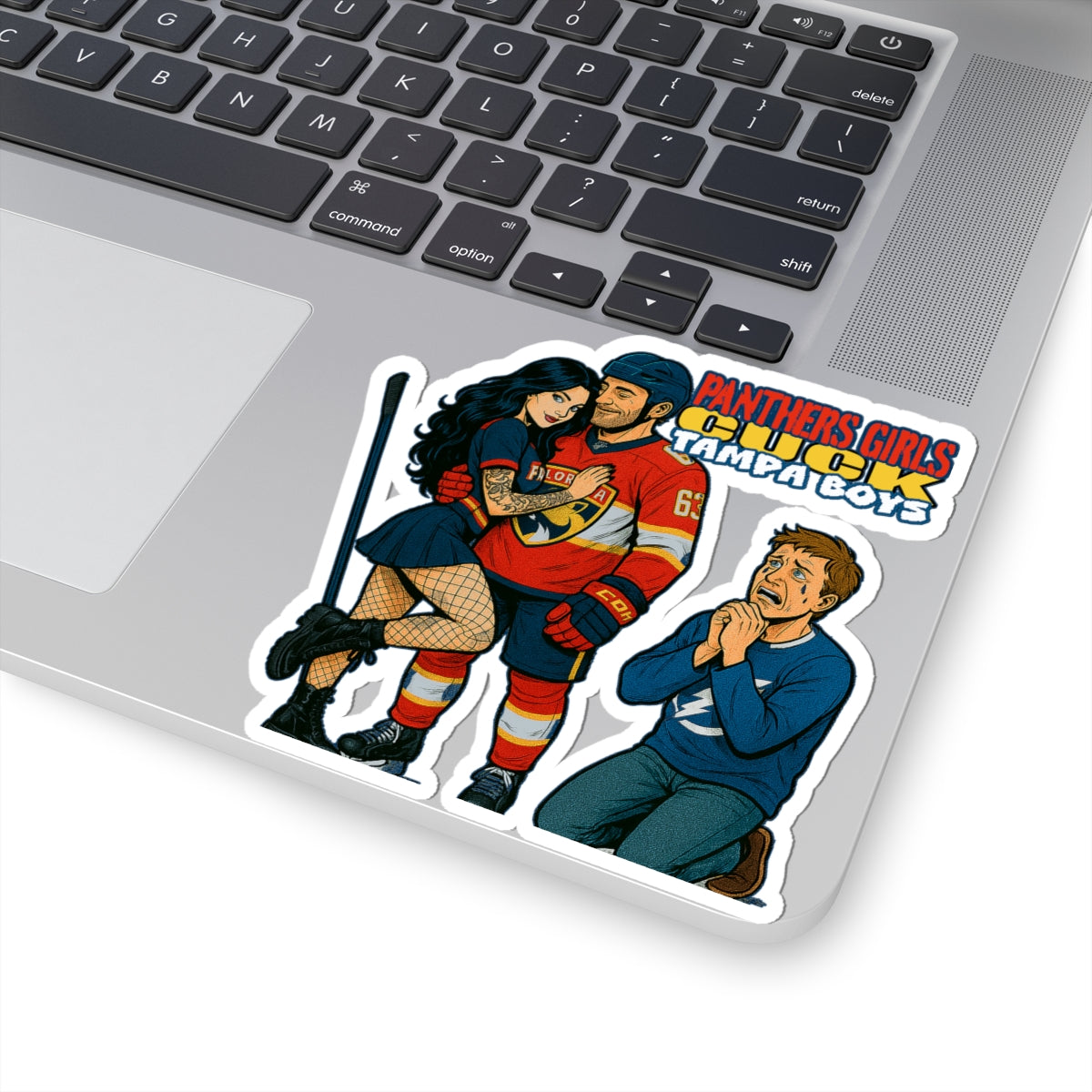 Hockey Fan Kiss-Cut Stickers, Sports Decor, Team Spirit, Gift for Fans, Fun Illustrations, Laptop Decals, Party Favors