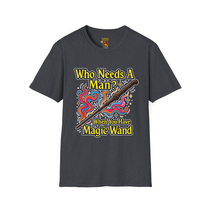 Whimsical Magic Wand T-Shirt, Fun Gift for Wizards, Unisex Shirt, Unique Statement Tee, Perfect for Halloween, Birthday, or Everyday Wear