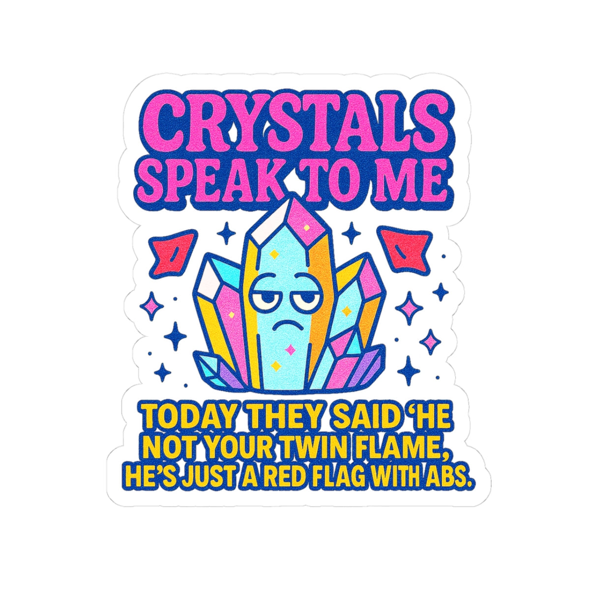 Whimsical Crystal Stickers | Fun Laptop Decor for Spiritual Souls, Journaling, Gift Ideas, Spirituality, Crystals