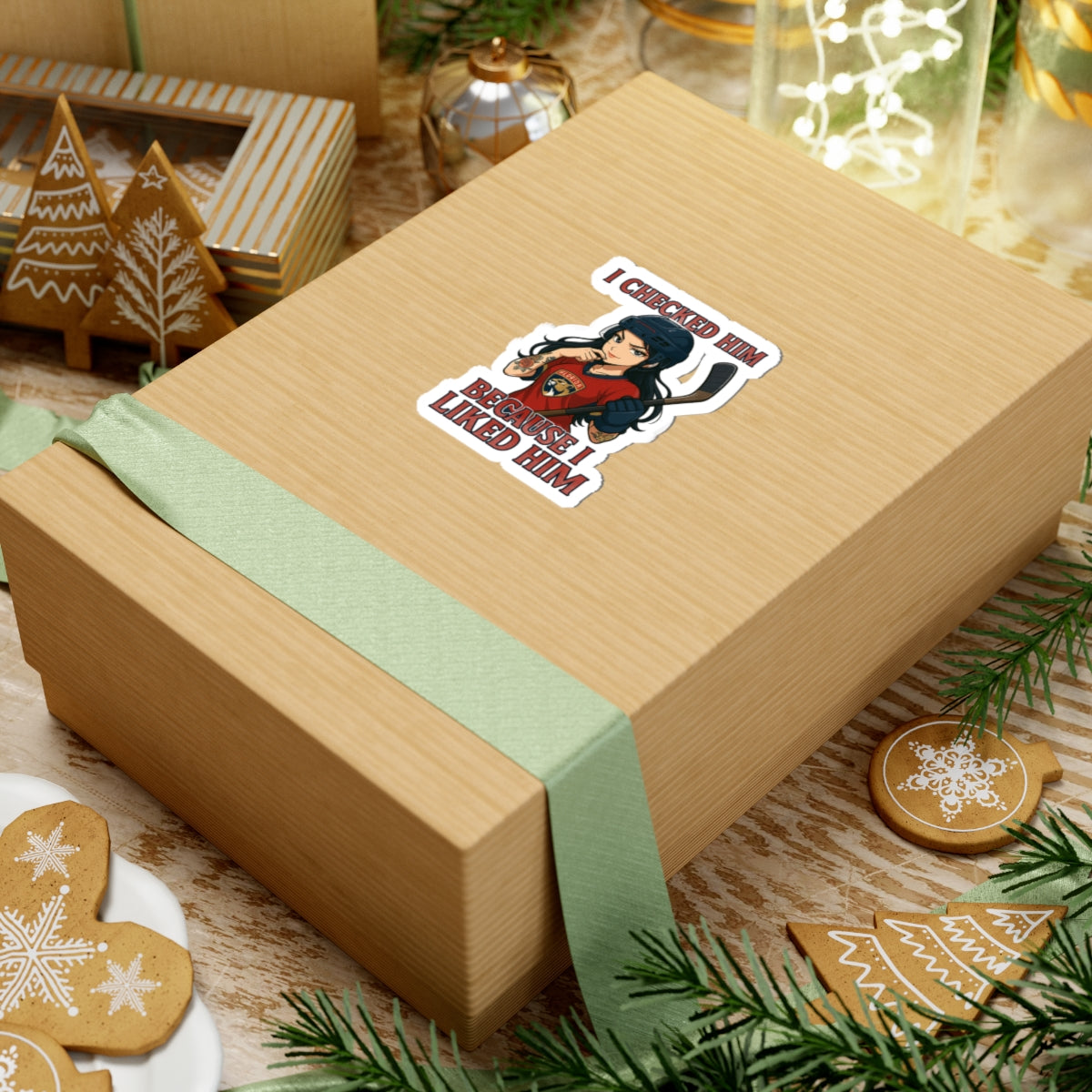 Hockey Kiss-Cut Stickers | Fun Sports Decor, Laptop Stickers, NHL Gifts, Quirky Art for Fans, Stickers for Going Out