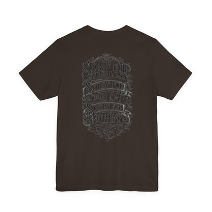Dead Dads Club Sorry Graphic Tee, Unisex Short Sleeve T-Shirt, Halloween Shirt, Edgy Casual Wear, Alternative Fashion, Fun Gift Idea
