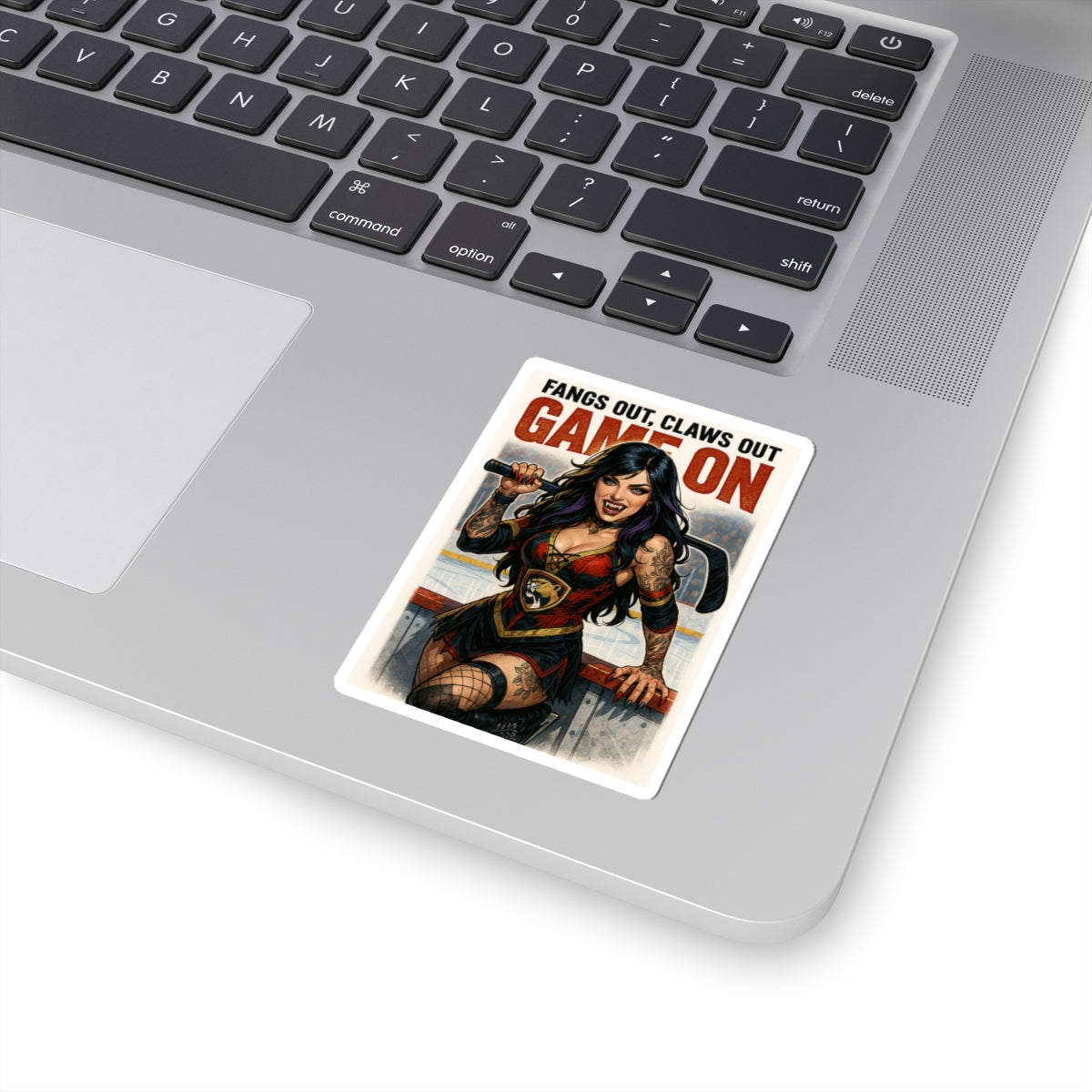 Game On Kiss-Cut Sticker - Edgy Sports Decor for Hockey Fans, Car Stickers, Laptop Decals, Gift for Friends, Cool Wall Art