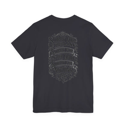 Dead Dads Club Sorry Graphic Tee, Unisex Short Sleeve T-Shirt, Halloween Shirt, Edgy Casual Wear, Alternative Fashion, Fun Gift Idea