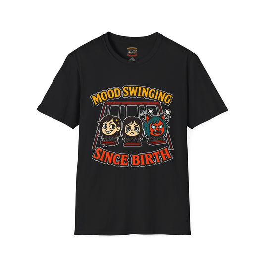 Mood Swinging Unisex T-Shirt, Funny Graphic Tee, Humor Shirt, Gift for Friends, Casual Wear, Birthday Present