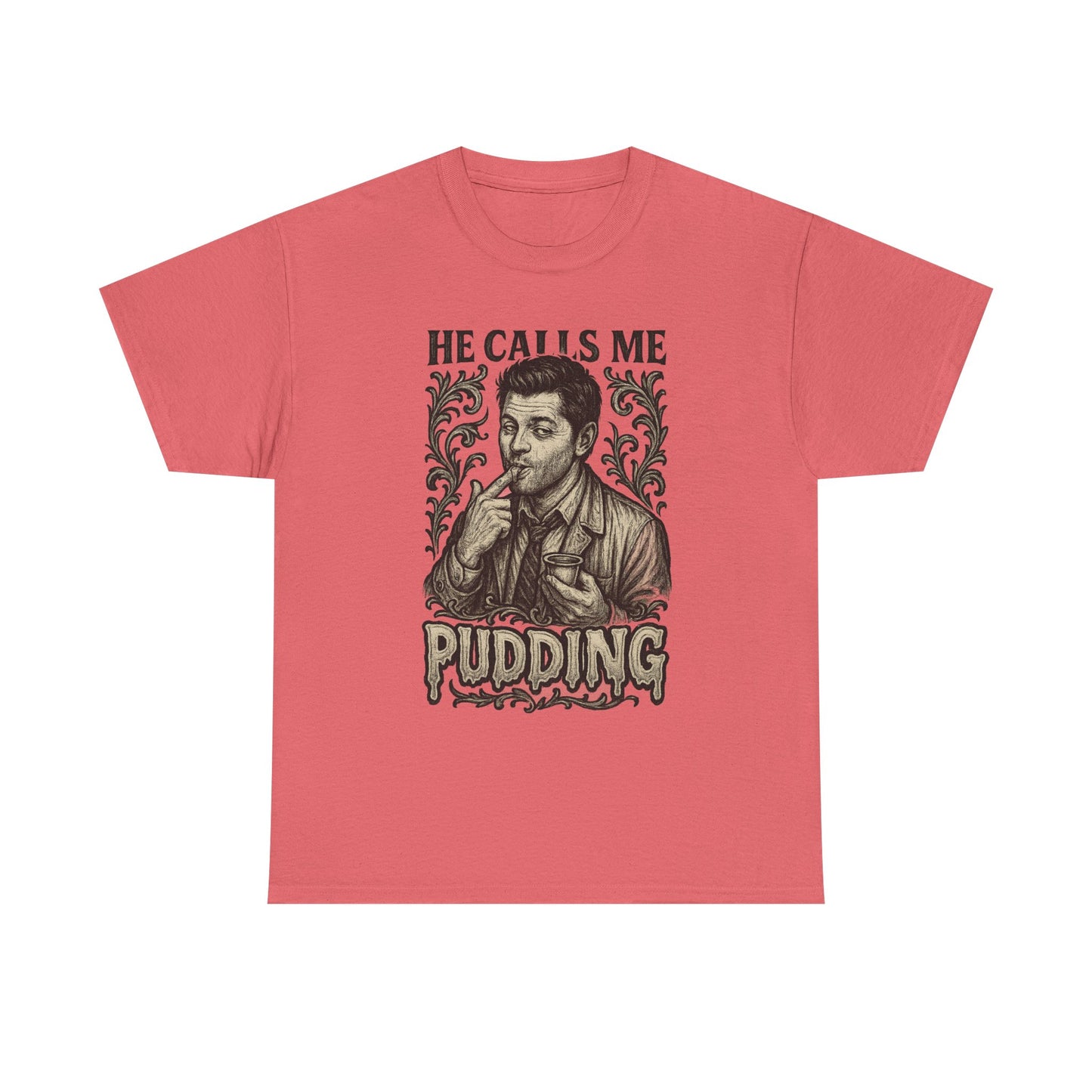 He Calls Me Pudding Couples Shirt Unisex Heavy Cotton Tee | Humor Shirt, Gift for Friends, Funny Quote Tee, Casual Wear, Unique Graphic Tee