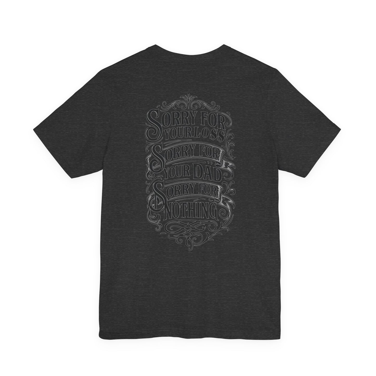 Dead Dads Club Sorry Graphic Tee, Unisex Short Sleeve T-Shirt, Halloween Shirt, Edgy Casual Wear, Alternative Fashion, Fun Gift Idea