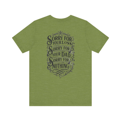 Dead Dads Club Sorry Graphic Tee, Unisex Short Sleeve T-Shirt, Halloween Shirt, Edgy Casual Wear, Alternative Fashion, Fun Gift Idea